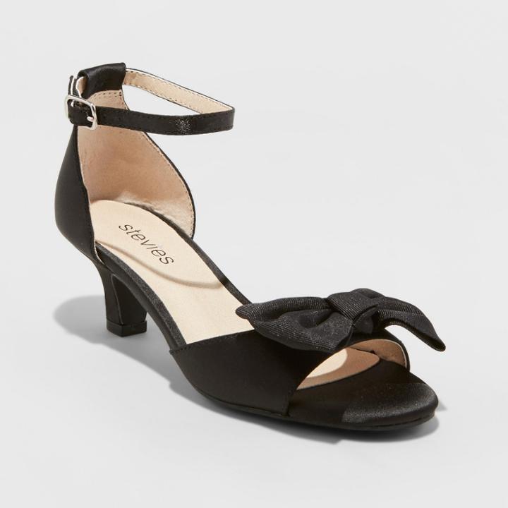 Girls' Stevies #shootingstar Dressy Ankle Strap Sandals - Black