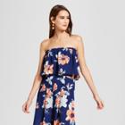 Women's Floral Print Strapless Top - Love @ First Sight (juniors') Blue