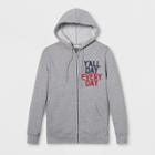Adult Ya'll Day Every Day Zip-up Hooded Sweatshirt - Awake Gray M, Adult Unisex