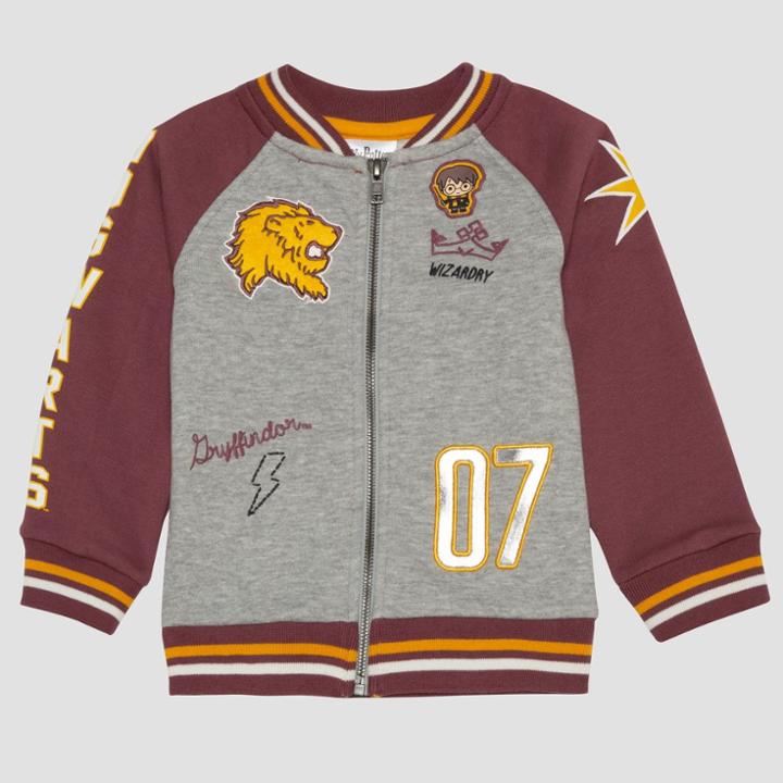 Toddler Girls' Harry Potter Varsity Jacket - Gray