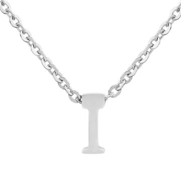 Women's Elya Stainless Steel Initial Pendant Necklace 'i',