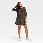 The Nines By Hatch Long Sleeve Crepe Maternity Dress Black Floral Print