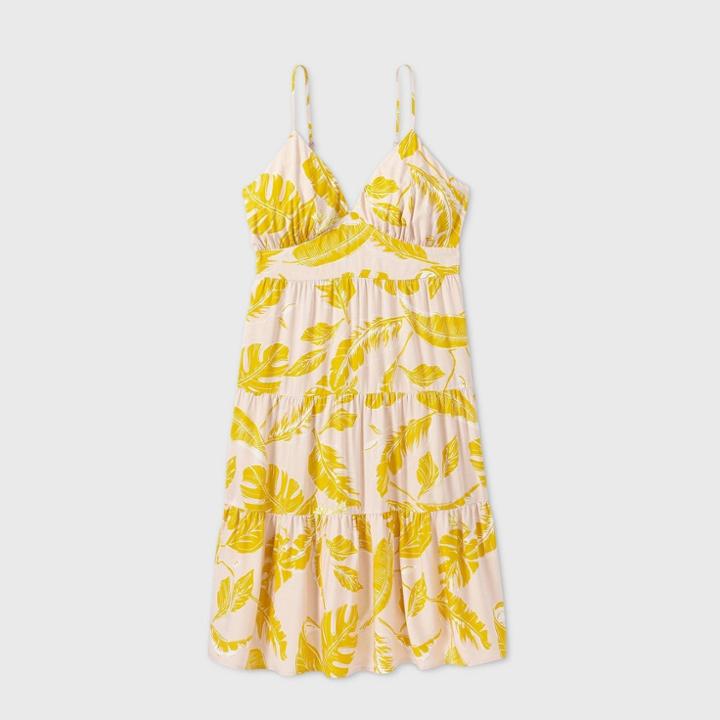 Women's Floral Print Sleeveless Tiered Dress - Wild Fable Pink
