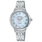 Women's Pulsar Dress Solar - Silver Tone With Mother Of Pearl Dial - Py5005