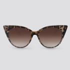 Women's Animal Print Cateye Plastic Sunglasses - A New Day Brown, Women's,