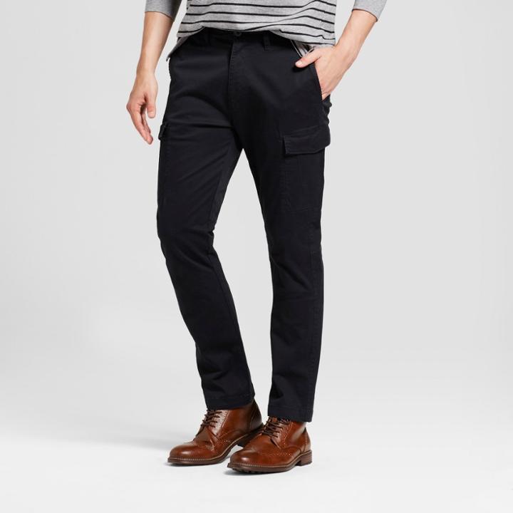 Men's Slim Fit Cargo Pants - Goodfellow & Co Black