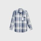 Women's Plus Size Plaid Long Sleeve Button-down Shirt - Universal Thread Blue