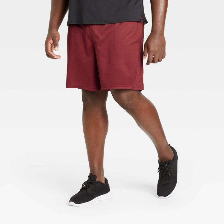 Men's Mesh Shorts - All In Motion Red S, Men's,