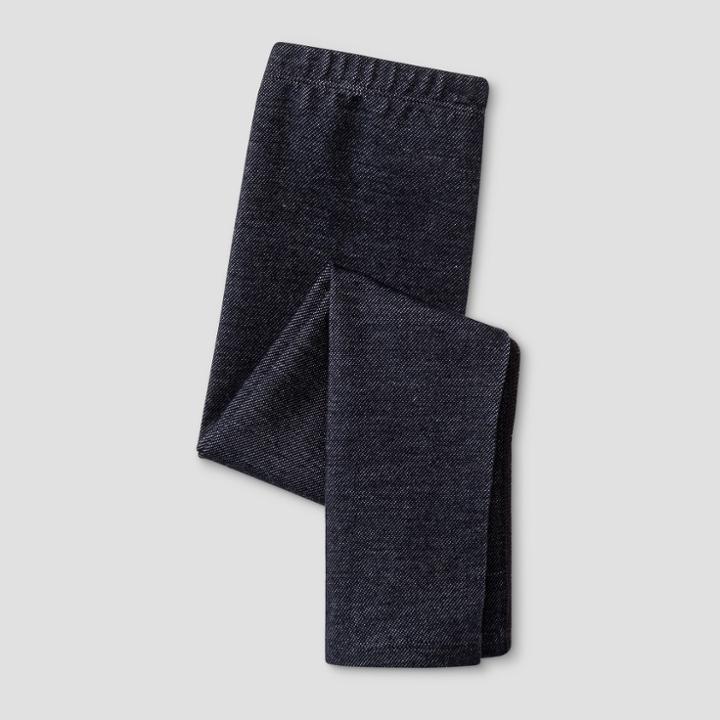 Toddler Girls' Sensory Friendly Long Leggings - Cat & Jack Denim Blue