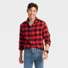 Men's Midweight Flannel Button-down Shirt - Goodfellow & Co Red