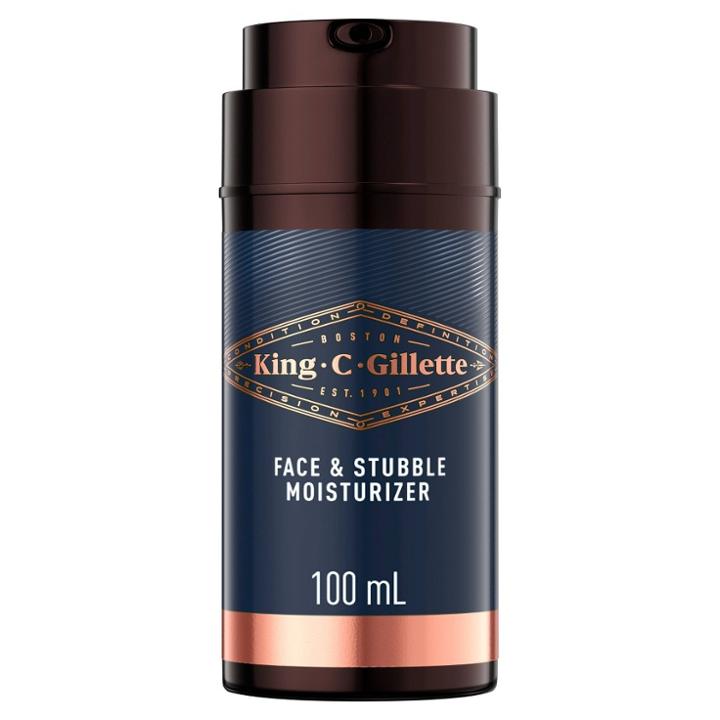 King C. Gillette Men's Face & Stubble Moisturizer With Vitamin B3 And B5 Complex