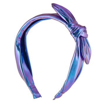 Lily Frilly Metallic Headband - Purple