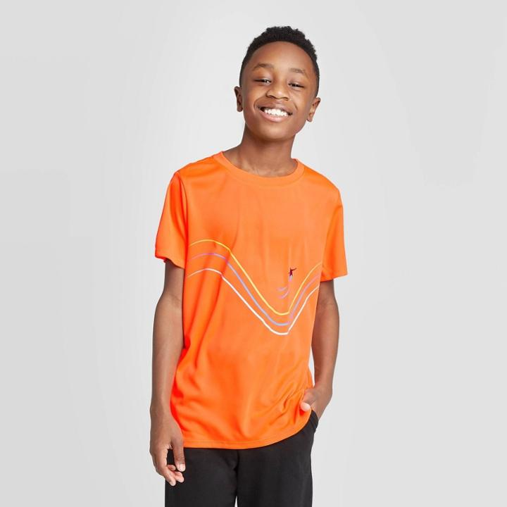 Petiteboys' Short Sleeve Stripped T-shirt - Cat & Jack Orange