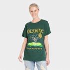 Philcos Women's Olympic Short Sleeve Graphic Boyfriend T-shirt - Dark Green