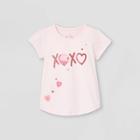 Toddler Girls' Peppa Pig 'xoxo' Valentine's Day Short Sleeve Graphic T-shirt - Pink