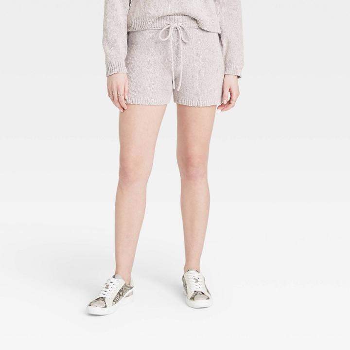 Women's Mid-rise Lounge Shorts - Universal Thread Beige