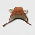 Baby Boys' Critter Bonnet With Sherpa And Ears Hat - Cat & Jack Brown Newborn