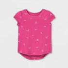 Toddler Girls' Stars Short Sleeve T-shirt - Cat & Jack Orchid 12m, Pink/white