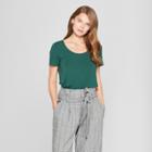 Women's Any Day Short Sleeve Scoop T-shirt - A New Day Green Heather
