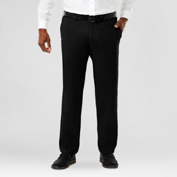 Haggar H26 Men's Big & Tall Sustainable Chino Pants Black
