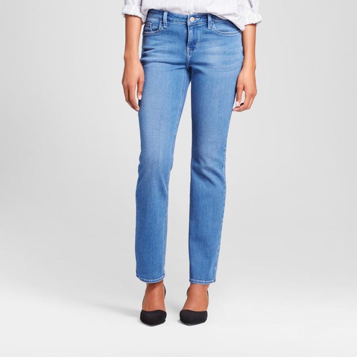 Women's Curvy Fit Signature Straight Leg Jeans - Crafted By Lee Light Denim Wash