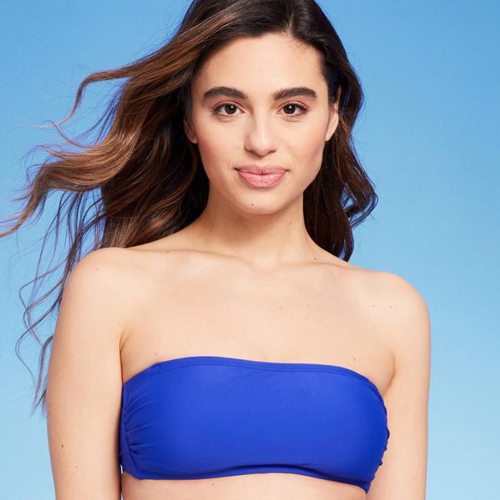 Women's Bandeau Bikini Top - Kona Sol Cobalt Blue