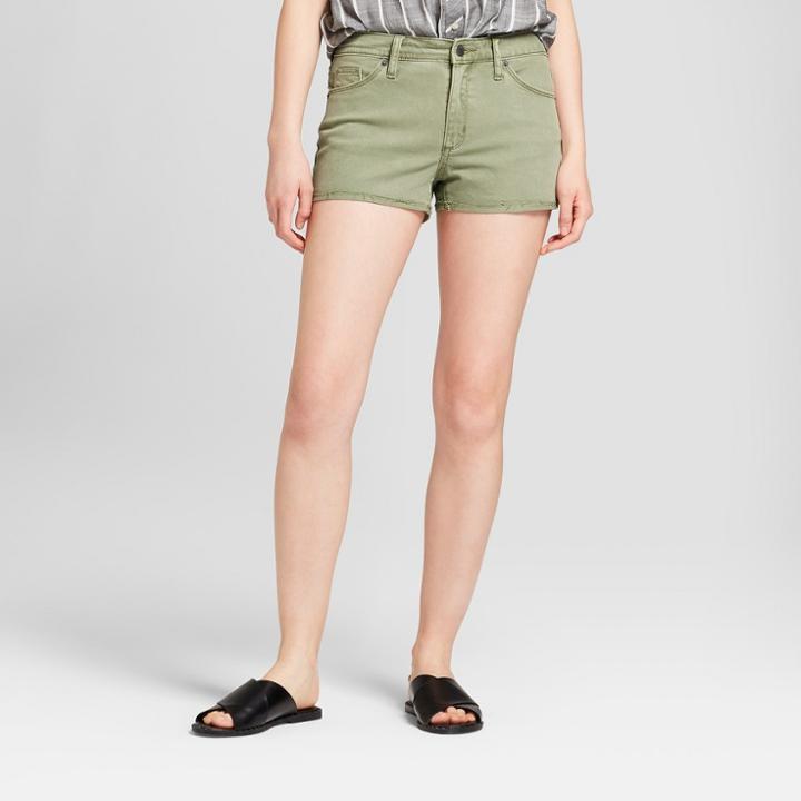 Women's High-rise Jean Shorts - Universal Thread Green