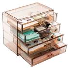 Sorbus Acrylic Cosmetics Makeup And Jewelry Storage Case Display - Brown(4