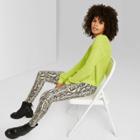 Women's Long Sleeve Crewneck Cropped Sweater - Wild Fable Sparkling Green L, Women's,
