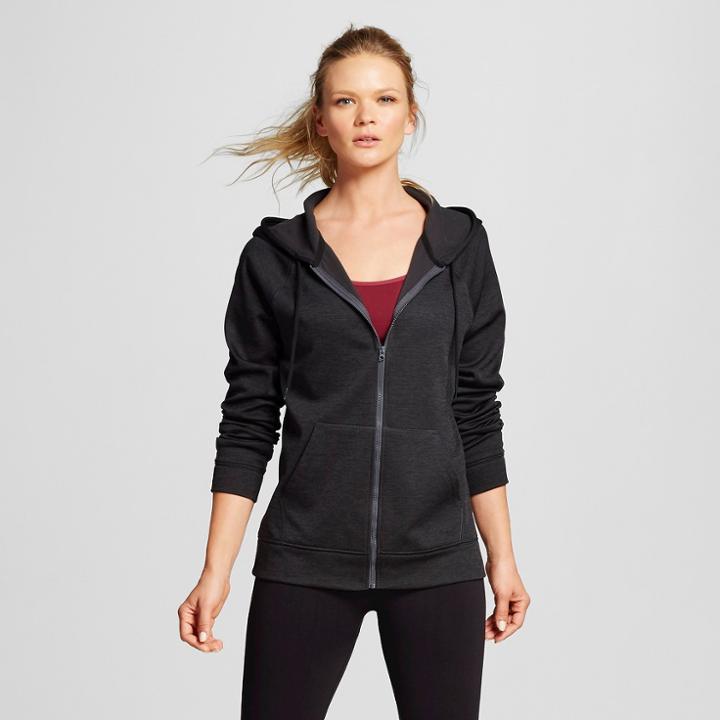 Women's Activewear Tech Fleece Sweatshirt - Black Heather Xl - C9 Champion, Ebony Heather