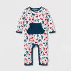 Burt's Bees Baby Baby Boys' Organic Cotton 'stags In Snow' Jumpsuit - Blue