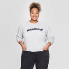 Women's Weekend Plus Size Long Sleeve Sweatshirt - Grayson Threads (juniors') - Athletic Heather 1x, Women's,