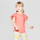 Toddler Girls' Cap Sleeve T-shirt - Cat & Jack Peach