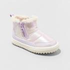 Toddler Double Zipper Slip-on Indiana Winter Boots - Cat & Jack Purple