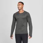 Men's Running Striped Long Sleeve T-shirt - C9 Champion Charcoal Heather
