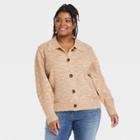 Women's Plus Size Button-front Cardigan - Universal Thread Off-white
