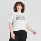 Fifth Sun Women's Michelangelo Art Plus Size Rolled-cuff Short Sleeve Graphic T-shirt (juniors') - Ash 1x, Women's, Size: