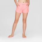 Girls' Woven Ruffle Swim Cover Up Shorts - Cat & Jack Coral Xs, Girl's, Pink