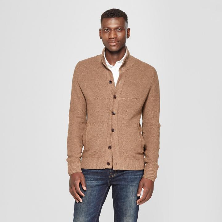 Men's Lightweight Button-up Cardigan - Goodfellow & Co Brown