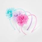 Kids' 3pk Chiffon Floral Headbands - Cat & Jack Pink/teal
