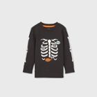Toddler Boys' Halloween Skeleton Crew Neck Sweatshirt - Cat & Jack Black