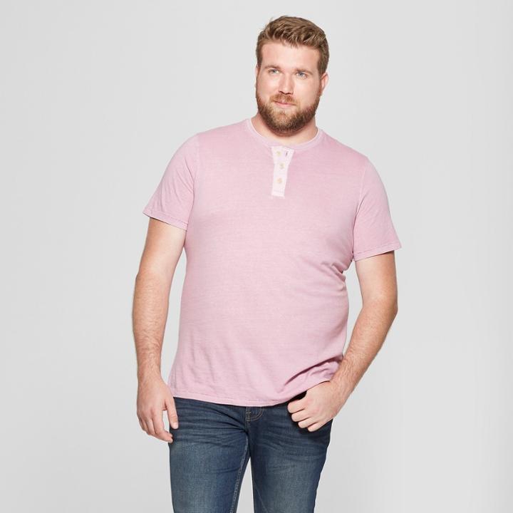 Men's Tall Short Sleeve Henley - Goodfellow & Co Rio Rose