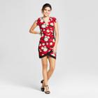 Women's V-neck Bodycon Floral Dress - Almost Famous (juniors') Red