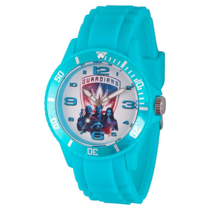 Disney Men's Marvel Guardians Of The Galaxy Vol. 2 Star-lord/groot/gamora Plastic Watch - Blue