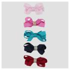 Girls' 5pk Grosgrain Bow Clips And Barrettes - Cat & Jack Red/pink One Size,