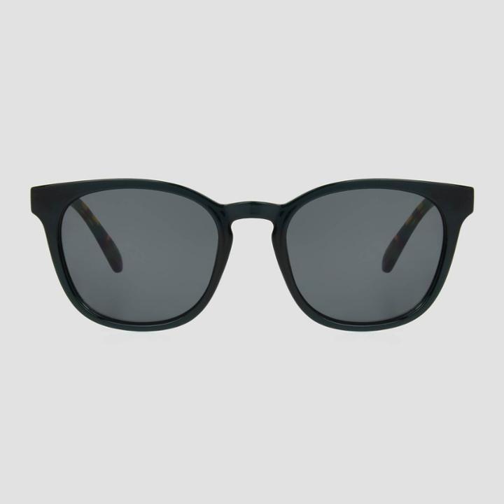 Women's Square Key Hole Sunglasses - Universal Thread Black