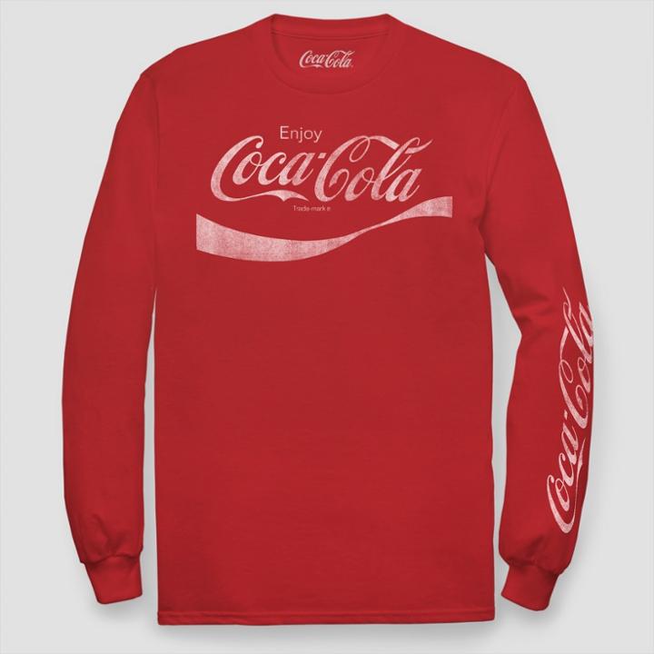 Men's Coca-cola Long Sleeve T-shirt - Red