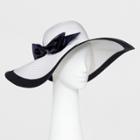 Target Women's Derby Floppy Hat With Oversized Navy Bow - White