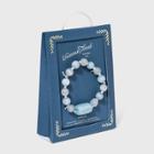 Semi-precious Angelite With Matte Gray Cats Eye Stretch Bracelet - Universal Thread Air Blue