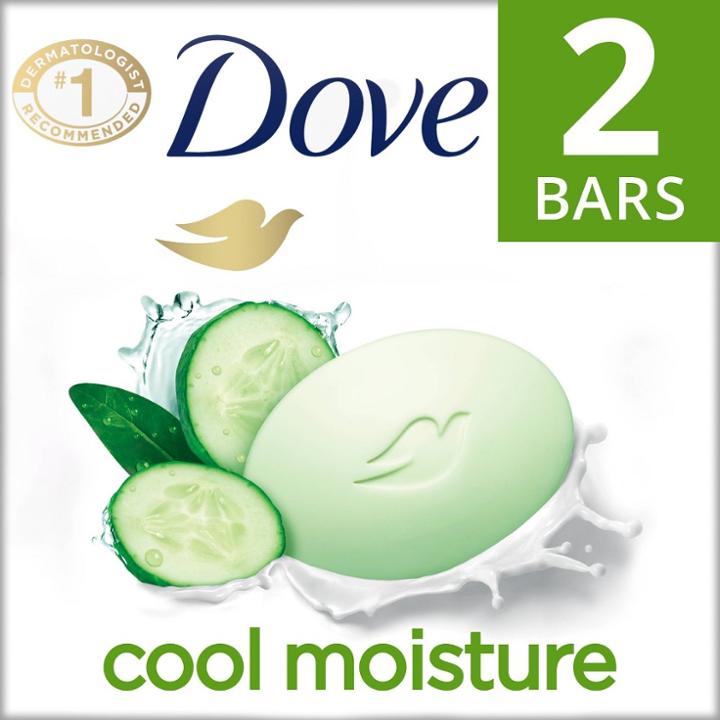 Dove Beauty Cool Moisture Beauty Bar Soap - Cucumber & Green Tea - 2pk